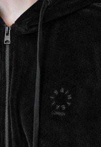 AllSaints VINNY VELVET - Felpa con zip - black