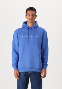 Tommy Jeans - LINEAR LOGO HOODIE - Felpa - tempo blue Immagine in miniatura 1