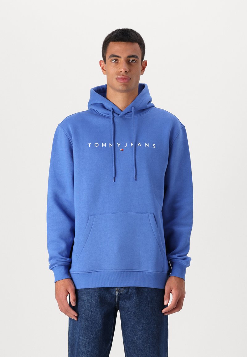 Tommy Jeans - LINEAR LOGO HOODIE - Felpa - tempo blue, Ingrandire