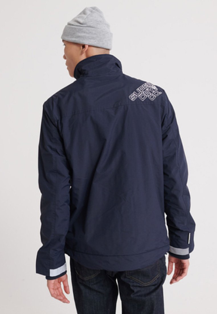 navy windbreaker