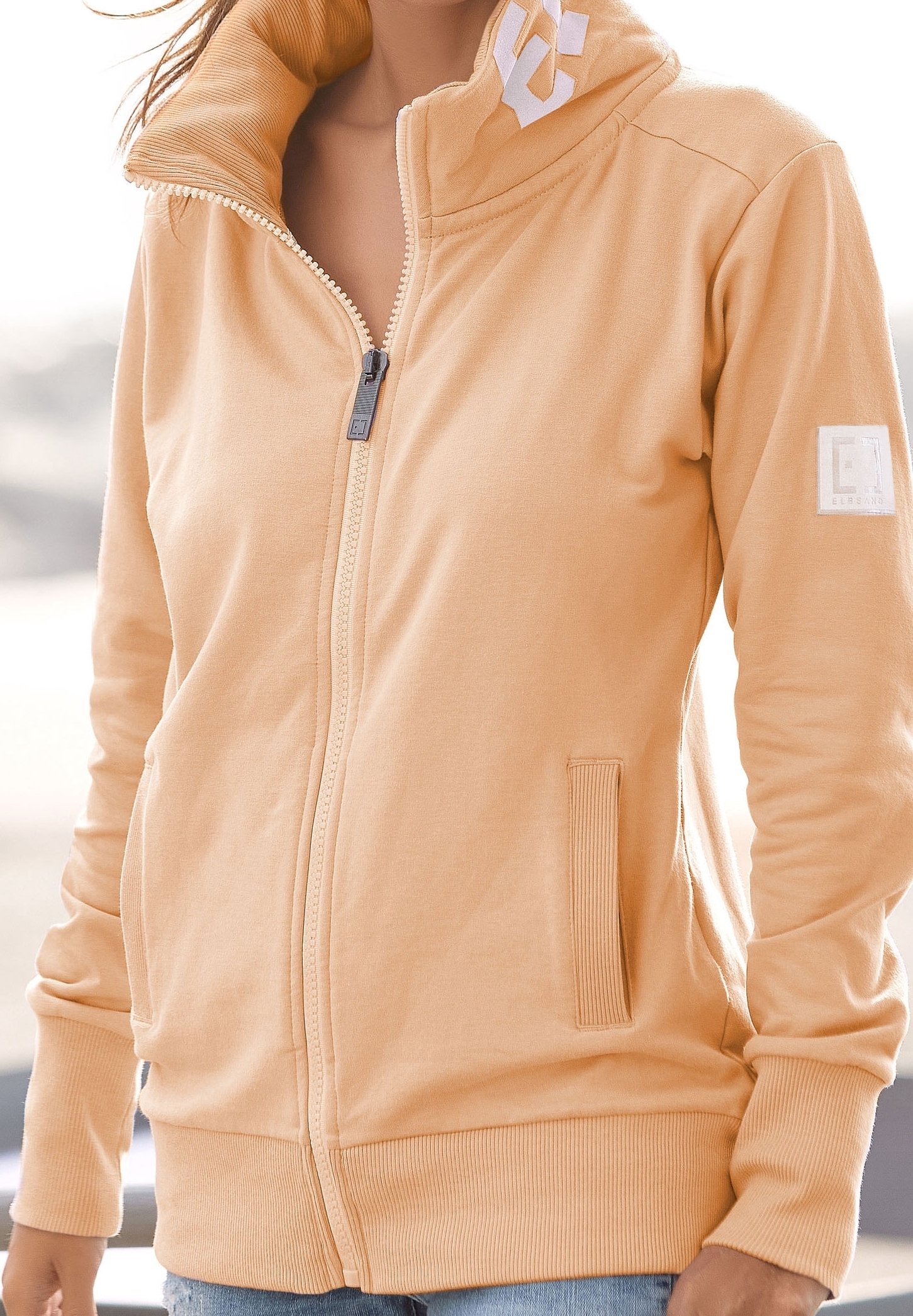 Elbsand Sweatjacke mottled orange/orange-meliert (Pre-owned