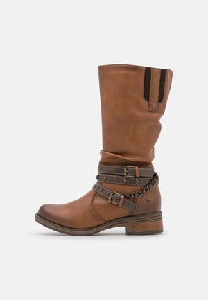 MUSTARD Stivali Chelsea Donna Modello 1444-502 - In Pelle Sintetica Con Tacco A Blocco