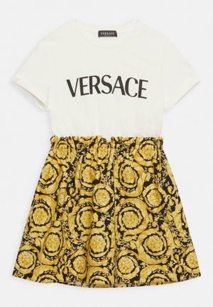 DRESS BAROCCO - Vestito di maglina - bianco/nero/oro