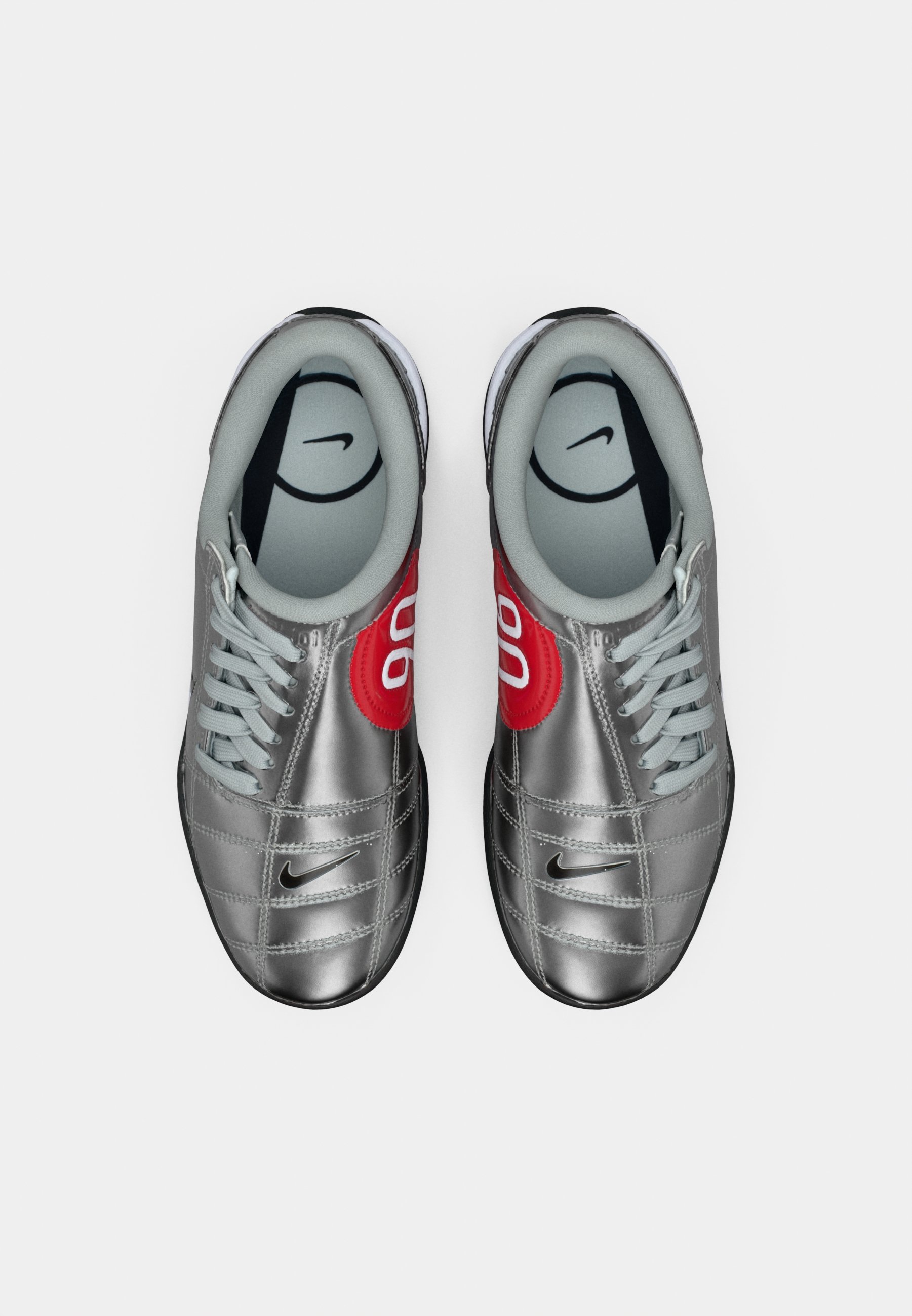 Nike Sportswear T90 - Trainers - metallic silver-coloured/black