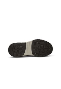Black and gray rubber shoe sole with textured geometric tread pattern and "Susstride" embossed on the gray midsection.