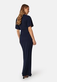 Bubbleroom WRAP SLIT MAXI DRESS - Společenské šaty - dark blue