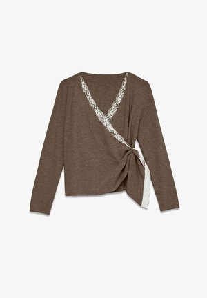 Vero Moda, KNITTED TOP AWMYNTHE KNIT TOP - Gilet - chocolate chip