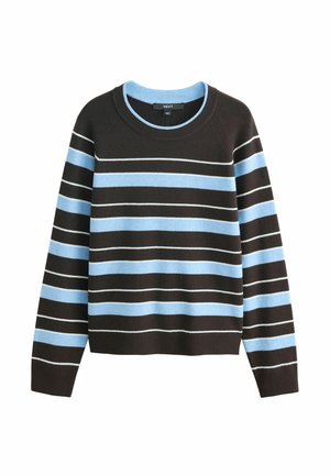 TALL FIT - SUPER SOFT CREW NECK LONG SLEEVE - Striktrøje - chocolate brown stripe