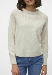 Vero Moda VMSIMONE NORDIC - Strickpullover - birch 1