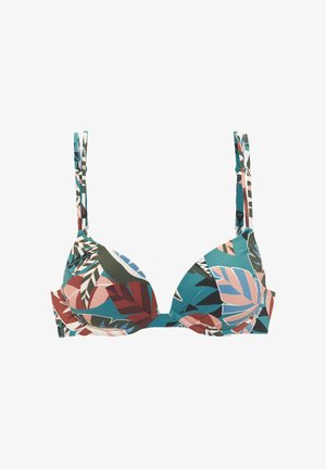 Buffalo, Bikini top - aqua bedruckt