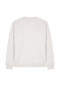 Felpa grigia con maniche lunghe a raglan, polsini e orlo a costine, realizzata in tessuto morbido. Design semplice, senza motivi o decorazioni.