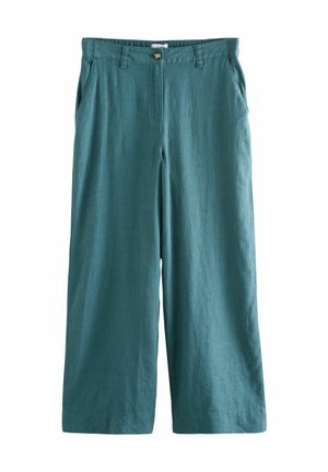 SMART FRONT WIDE LEG - Trousers - teal blue