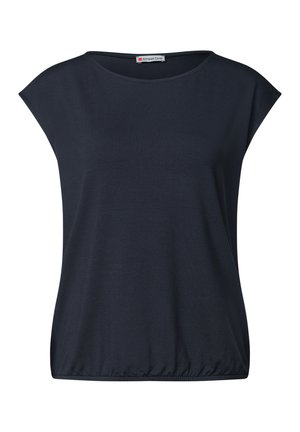 Street One, DROPPED SHOULDER SHIRT MIT U-BOOT-AUSSCHNITT - T-Shirt basic - shadowed navy