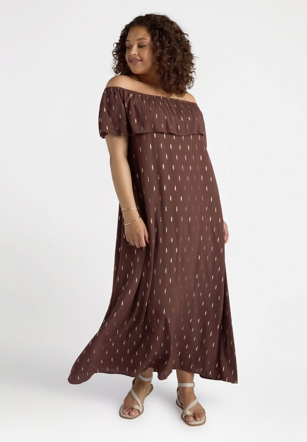 OFF SHOULDERS - Maxikleid - marrone