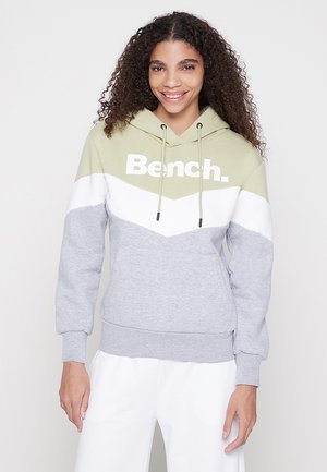 TERESA - Hoodie - grey marl light khaki white