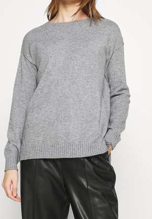 Striktrøje - mottled grey