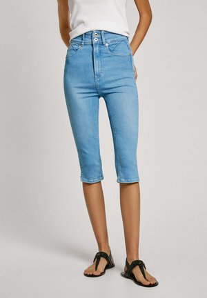 CROP - Jeansshorts - blue denim