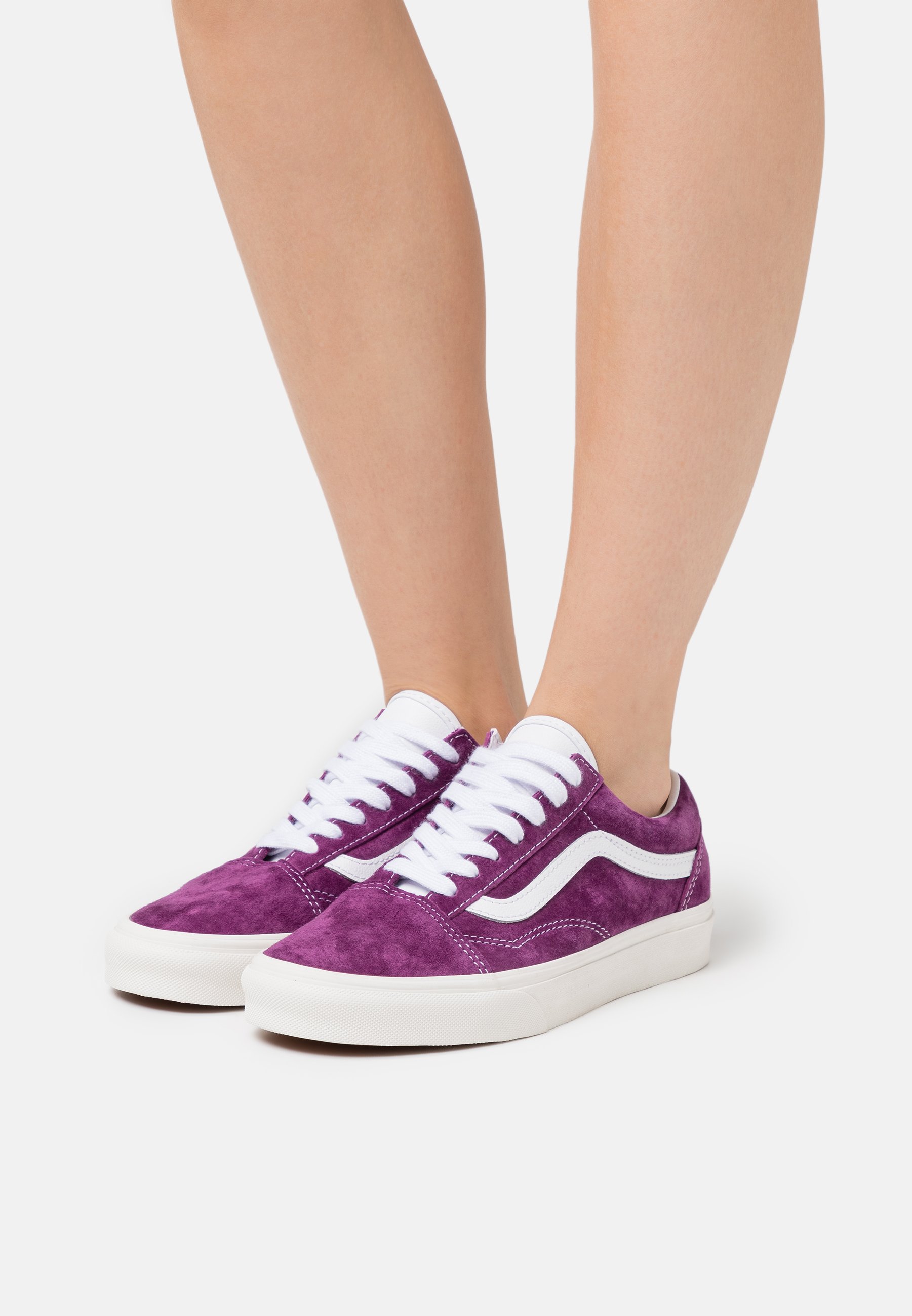 purple and white vans