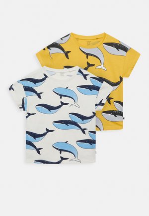 EXCLUSIVE TOP 2-PACK WHALE - T-shirt print - light beige