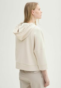 TOM TAILOR Majica s kapuljačom i patentnim zatvaračem - dusty beige