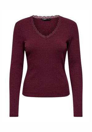 ONLY, ONLSARA SHARAI - T-shirt à manches longues - burgundy