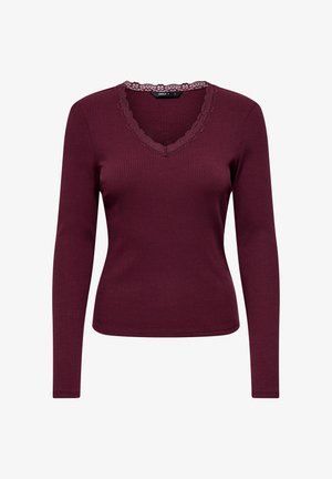 ONLY, ONLSARA SHARAI - T-shirt à manches longues - burgundy