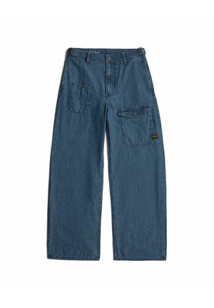 G-STAR BELTED - Cargo trousers - faded  indigo ripstop