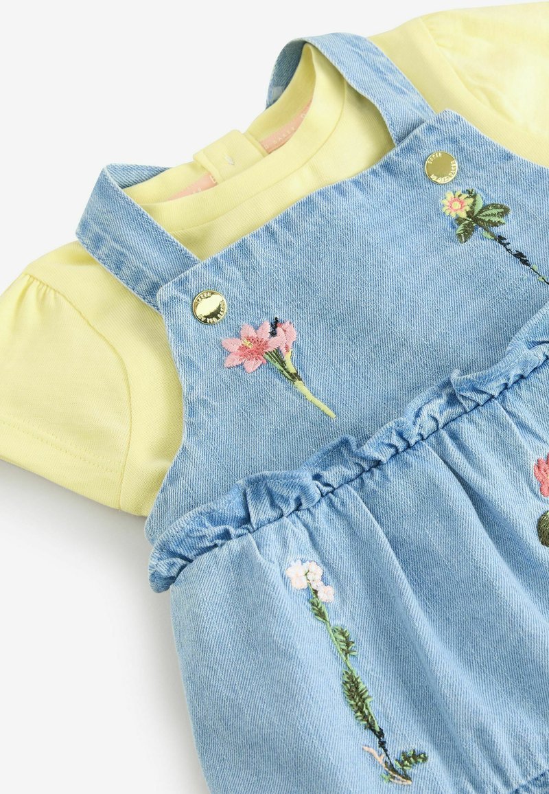 sachin and babi light blue dress Vintage floral denim dress