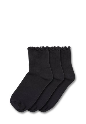 RUFFLE 3-PACK - Calcetines - black black black