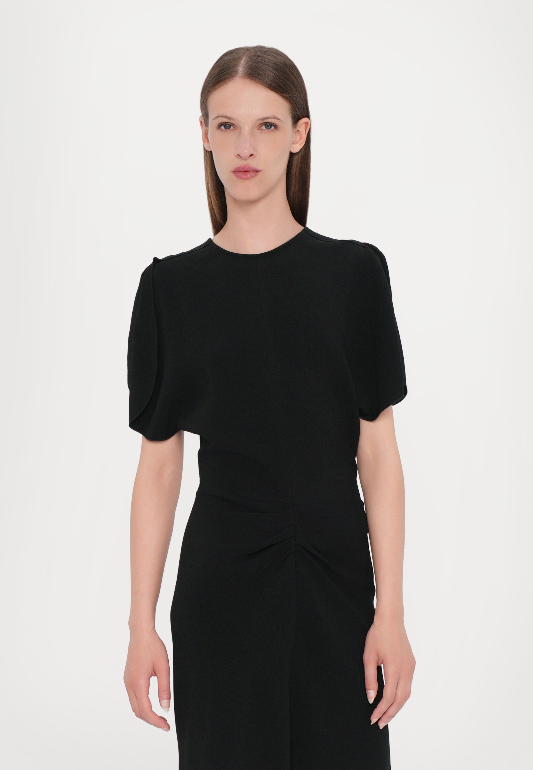 ワンピース VICTORIA BECKHAM 'Gathered Waist Mini' dress Black Gathered Waist Mini Dress In Black – Victoria Beckham Int