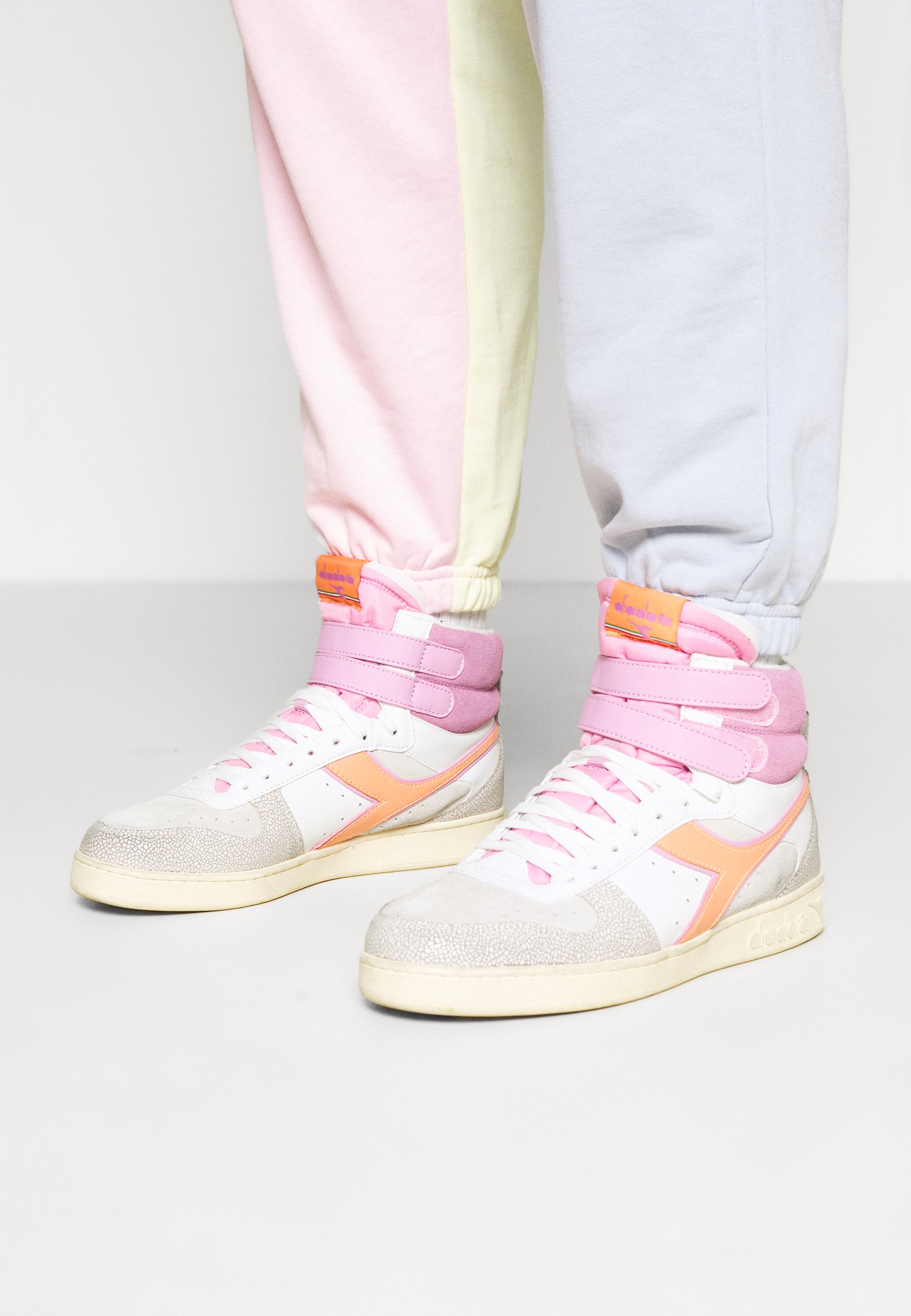 Diadora sneakers hoog met geel – Miss-M