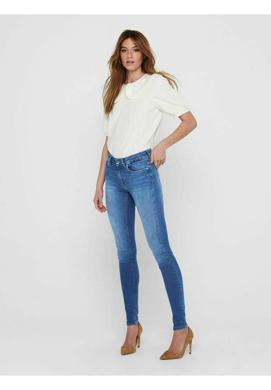 ONLY ONLBLUSH LIFE MID SKINNY - Jeans Skinny Fit - medium blue denim/blue  denim - Zalando.co.uk