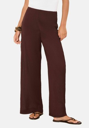Lipsy, REGULAR FIT - WIDE LEG TROUSERS . - Trousers - burgundy red