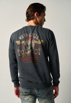 Koroshi, KOROSHI MEN'S SWEATSHIRT WASH EFFECT MEN'S SWEATSHIRT WASH EFFECT - Sudadera - navy