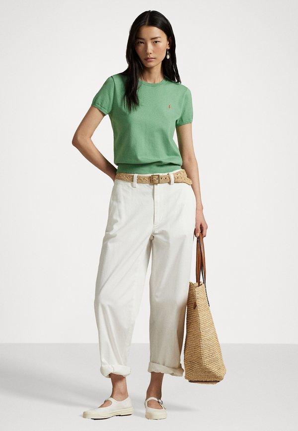 PIMA COTTON SHORT SLEEVE PULLOVER - Basic T-shirt - pistachio2