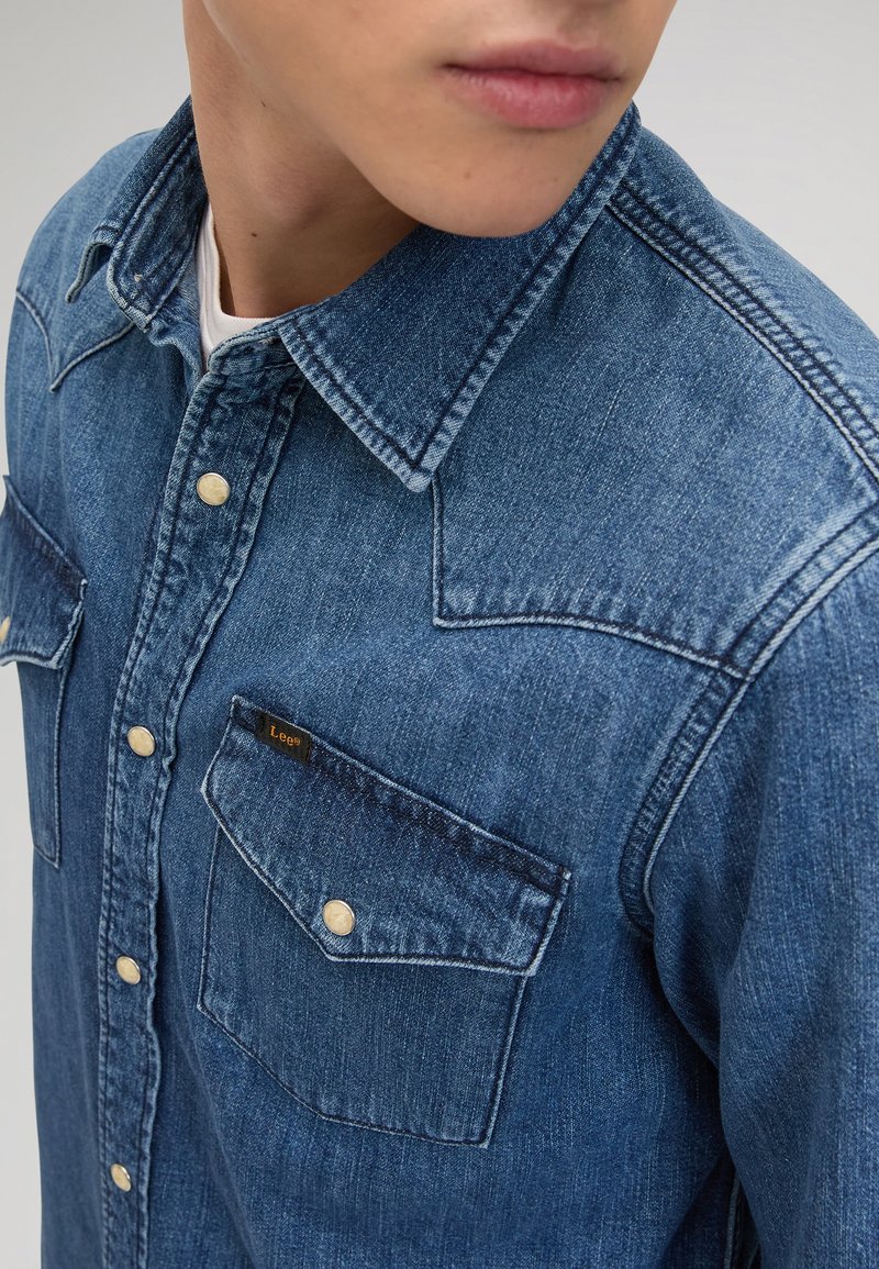 Lee REGULAR WESTERN - Camicia - black/nero denim