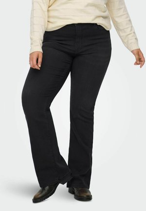 CARHELLA LIFE HW RETRO  - Flared jeans - washed black