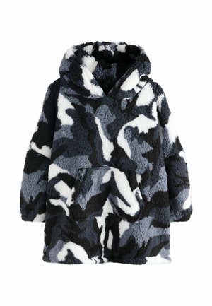 Fleecetröja - black white camo