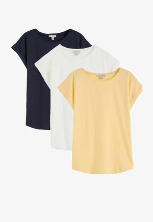 Love & Roses, REGULAR FIT - CREW NECK T-SHIRT 3PACK - T-Shirt basic - x white navy and yellow