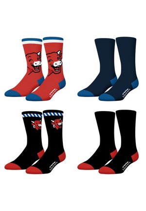 4 PACK - Chaussettes - rouge noir blanc bleu