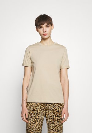 PCRIA FOLD UP SOLID TEE - T-shirt basic - white pepper