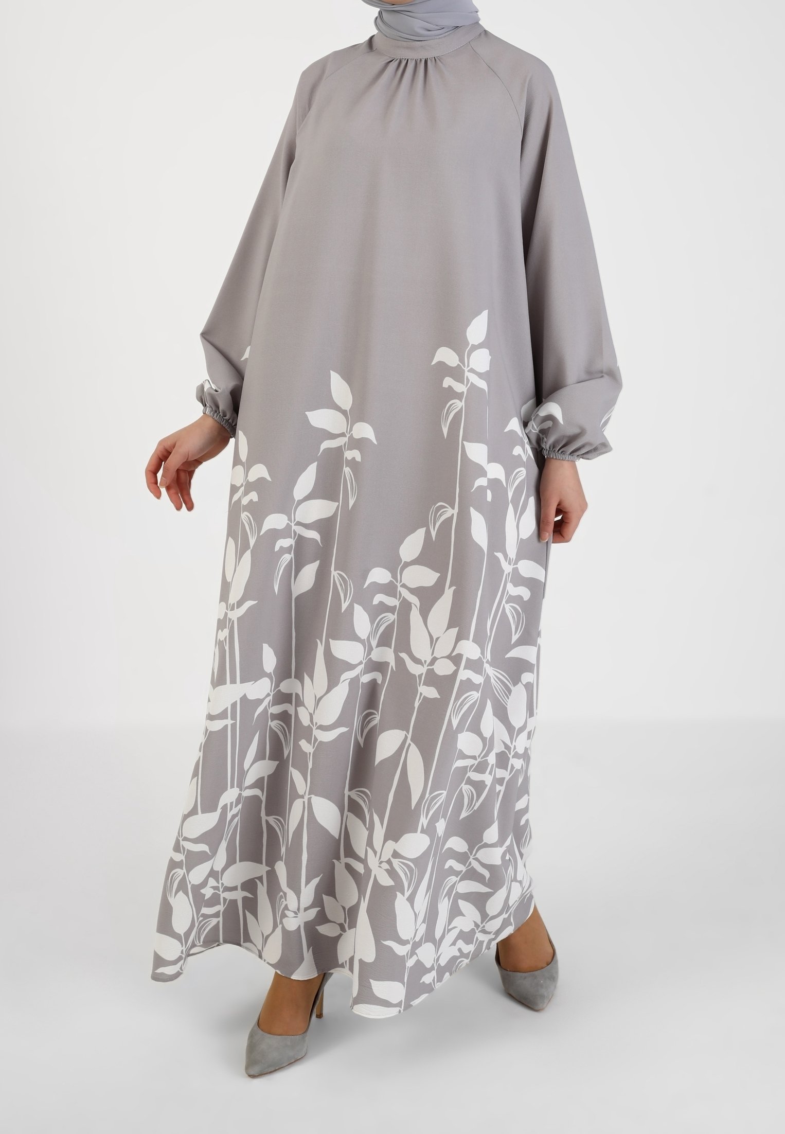 Modanisa Maxi dress - grey - (Pre-owned) - Zalando.ie