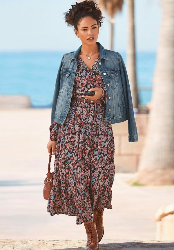 Freizeitkleid - floral bedruckt