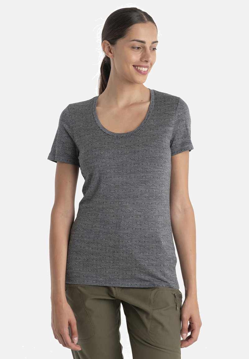 icebreaker MERINO 150 LIGHT WEIGHT TECH LITE II GRAPHIC - T-shirt print - MEDIUM GREY