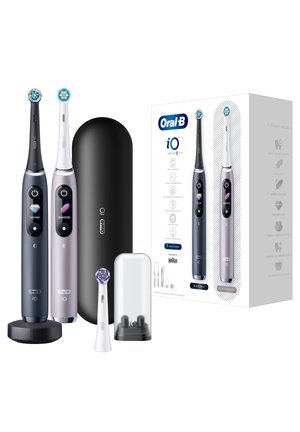 ORAL-B ELEKTRISCHE ZAHNBÜRSTE - IO 9 + 2. HANDSTÜCK & LADE-REISEETUI - BLACK ONYX/ROSE QUARTZ - Electric toothbrush - black onyx rose quartz