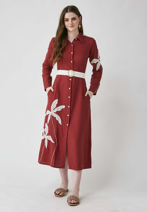 Blusenkleid - cherry