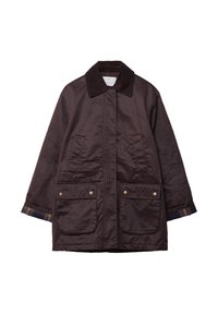WAXED WITH MULTIPLE  - Parka - dark brown
