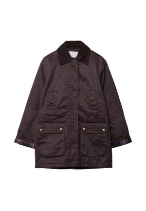 WAXED WITH MULTIPLE  - Parkatakki - dark brown