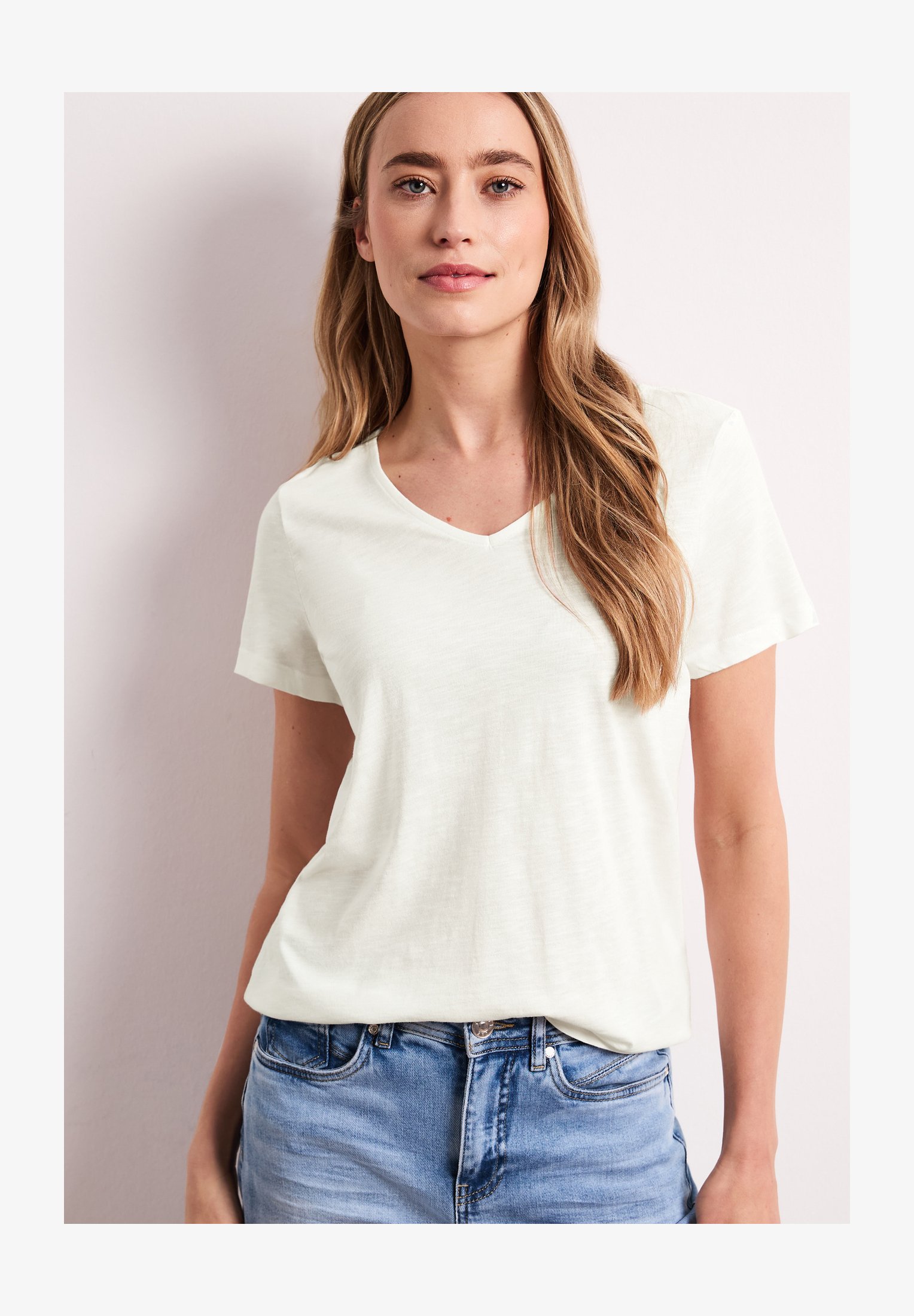 Pepe Jeans Macy T-Shirt Donna A V – Maglietta Essenziale Con Logo, In Cotone Morbido