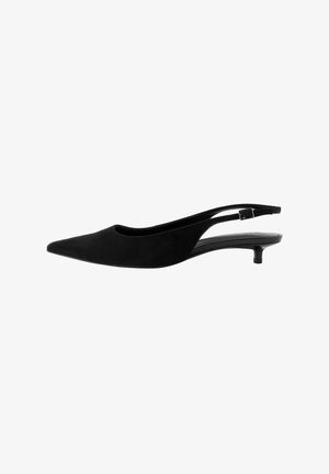 Next FOREVER COMFORT KITTEN POINT REGULAR FIT - Baleríny s otevřenou patou - black